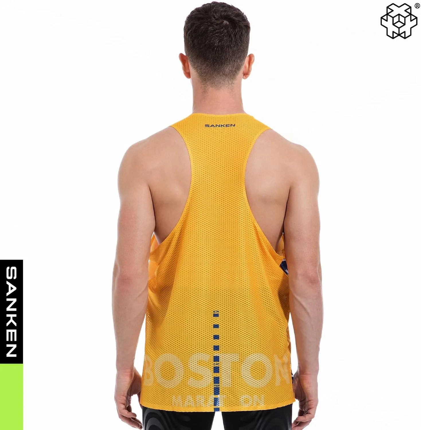 Men's Seamless Running Tank Tops Ultra Lightweight Marathon Singlets Breathable Race Vests Quick Dry Sleeveless Shirt