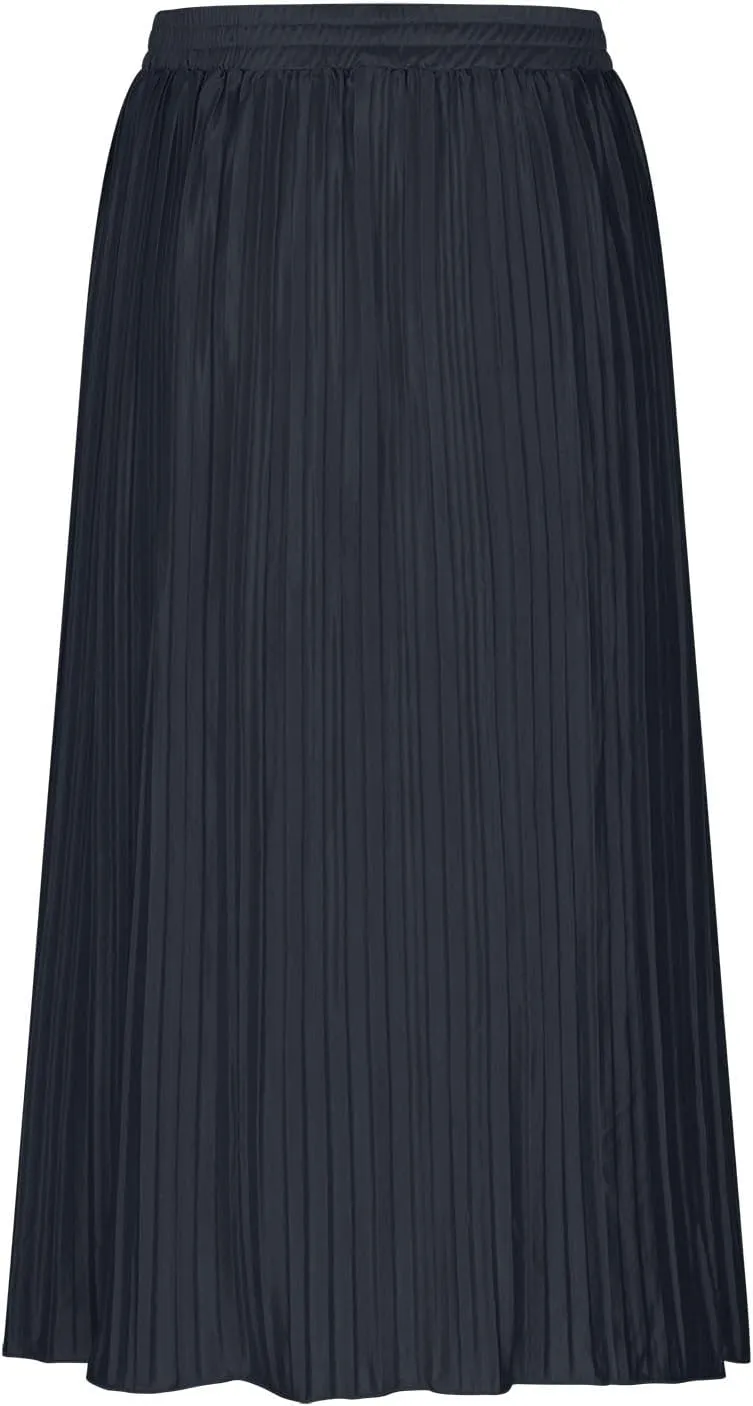 Midi Skirts for Women Casual Summer Beach Vacation High Elastic Waist Front Button A-Line Pleated Flowy Skirts