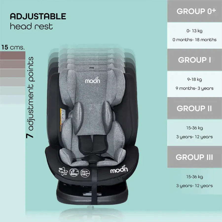 Moon - Rover -Baby/Infant Car Seat Group:(0 ,1,2,3) (0-12 Years) 360° Rotate - Black