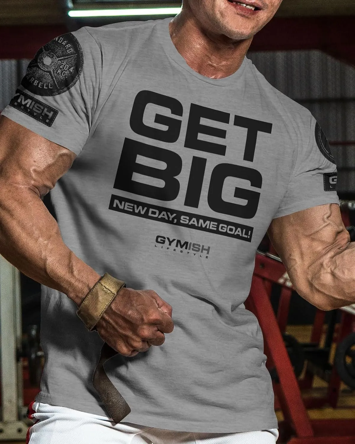 New Day Same Goal, Get Big Funny Bodybuilding Lifting T-Shirts for Men
