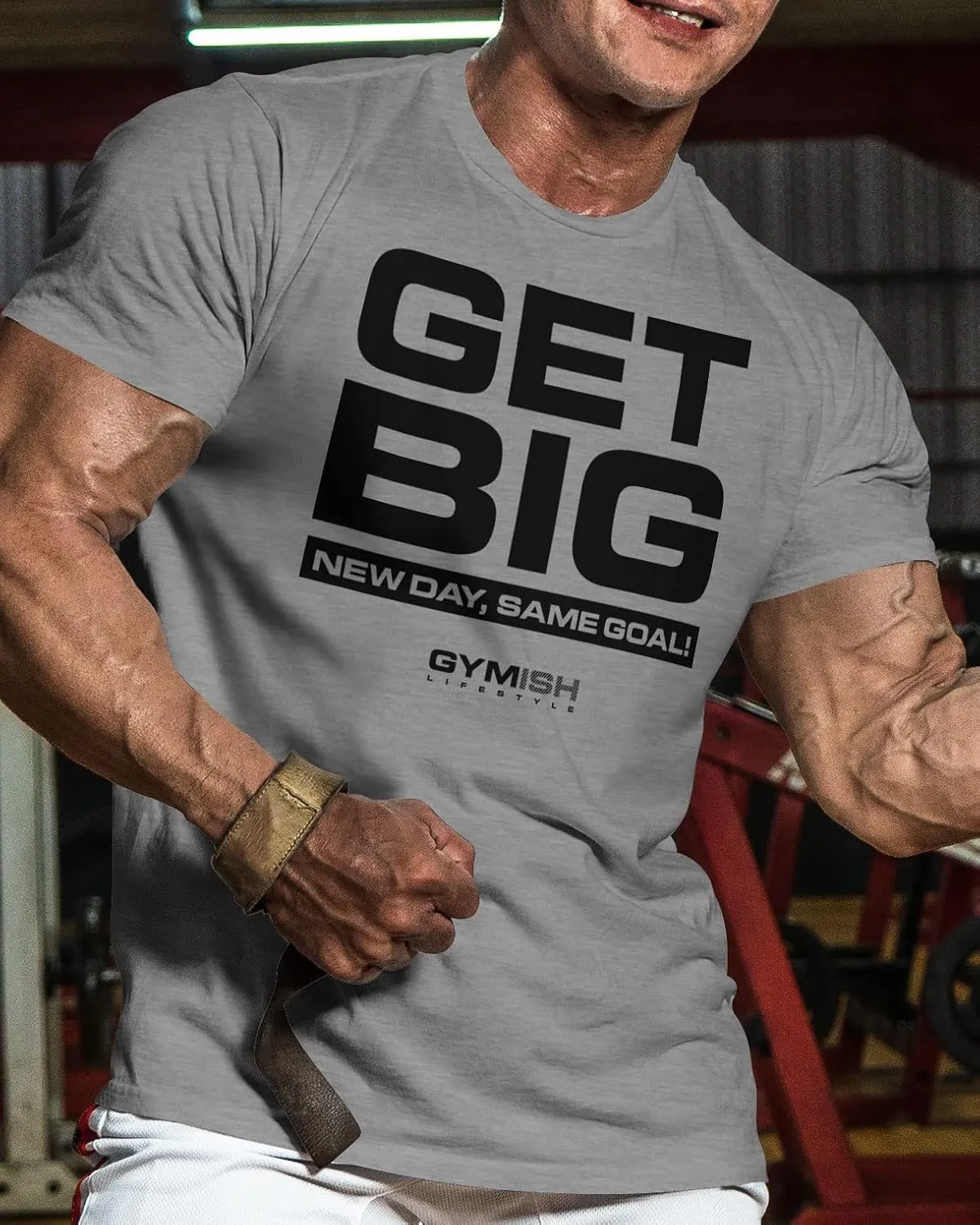New Day Same Goal, Get Big Funny Bodybuilding Lifting T-Shirts for Men