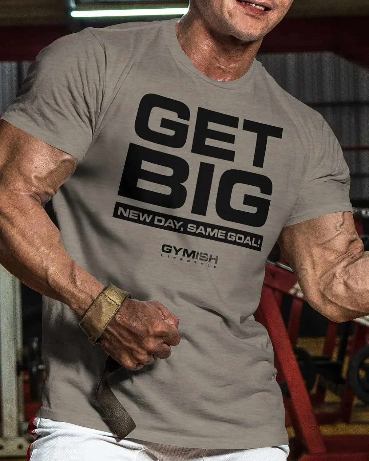 New Day Same Goal, Get Big Funny Bodybuilding Lifting T-Shirts for Men