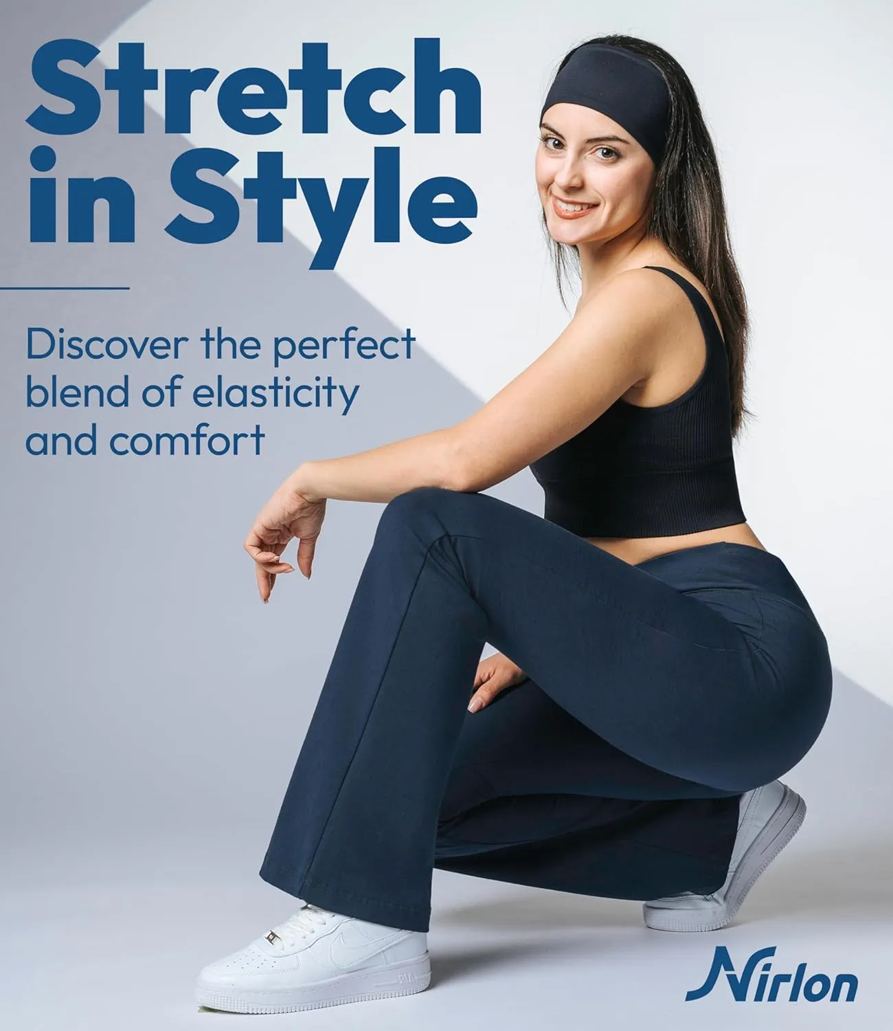 Nirlon Womens Bootcut Yoga Pants - Wide Leg Pants for Women Soft & Breathable Bootcut Yoga Pants for Yoga Regular & Plus Size