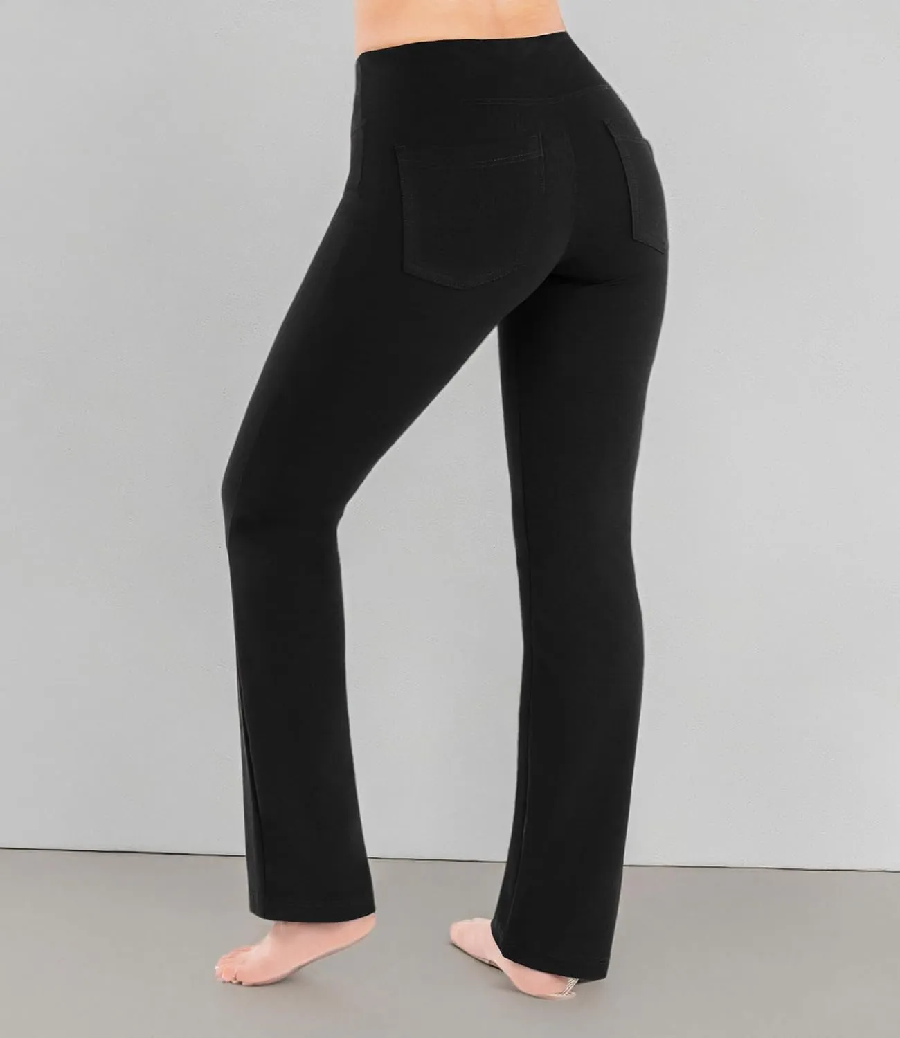 Nirlon Yoga Pants with Pockets - Yoga Pants with Pockets for Women Breathable Leggings with Pockets Regular & Plus Size Pants