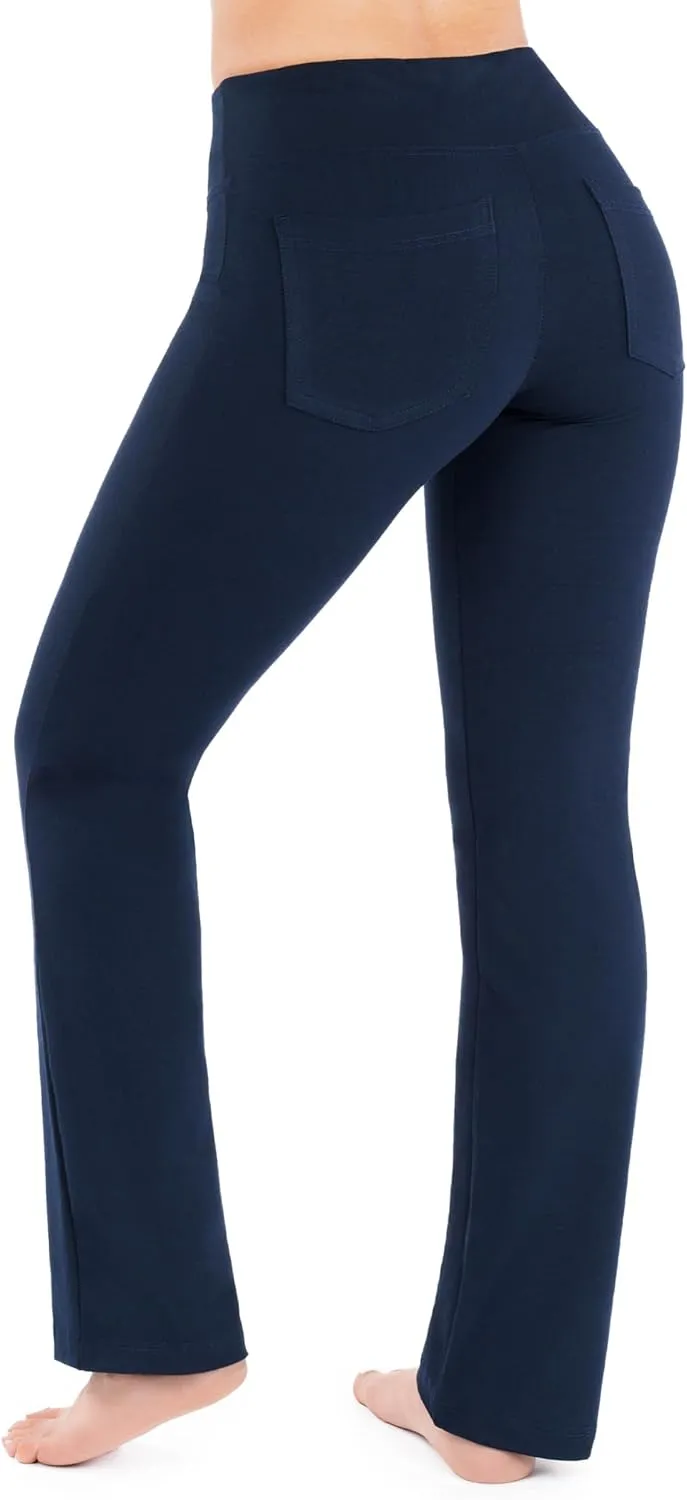 Nirlon Yoga Pants with Pockets - Yoga Pants with Pockets for Women Breathable Leggings with Pockets Regular & Plus Size Pants