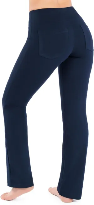 Nirlon Yoga Pants with Pockets - Yoga Pants with Pockets for Women Breathable Leggings with Pockets Regular & Plus Size Pants