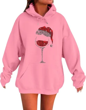 Oversized Hoodies For Women Plus Size Sweatshirt Trendy Pullover Long Sleeve Drawstring With Pockets Winter Clothes