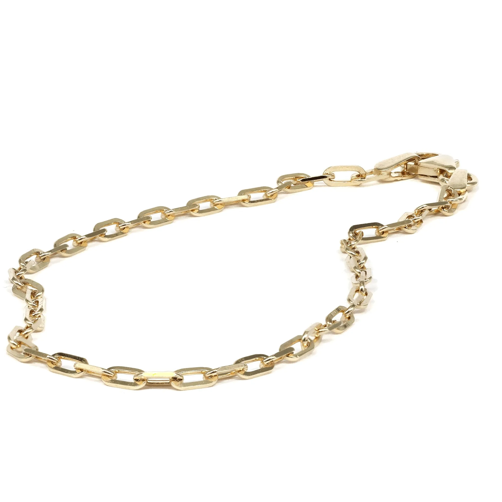 Paper Clip Bracelet in Yellow Gold (4.30 x 2.10 mm)
