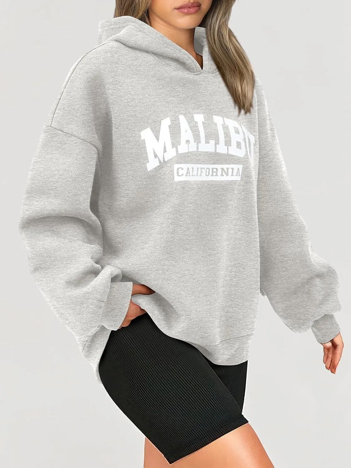 PRETTYGARDEN Womens Hoodies Long Sleeve Letter Sweatshirts 2024 Trendy Loose Fit Pullover Tops Fall Winter Outfits