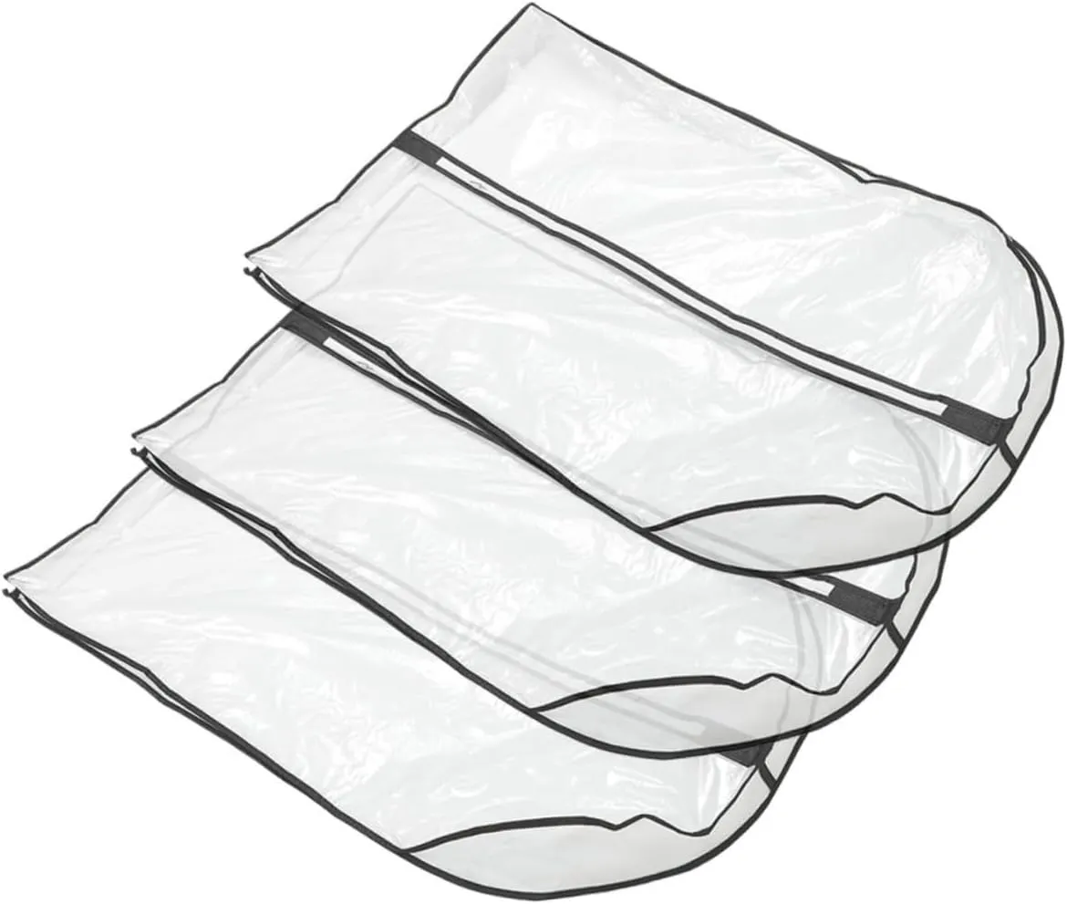 PRETYZOOM 3pcs Garment Storage Bags for Hanging Clothes Breathable Peva Suit Bags for Closet Wardrobe Cover Dust Covers