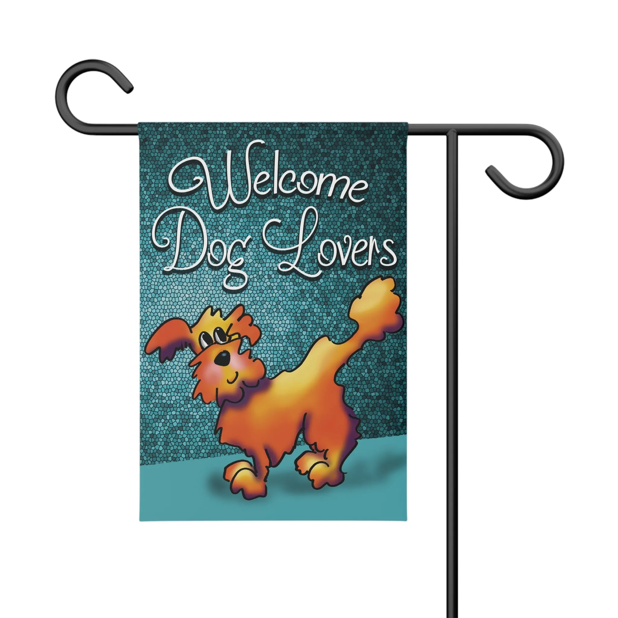 "Welcome Dog Lovers" Garden Banner