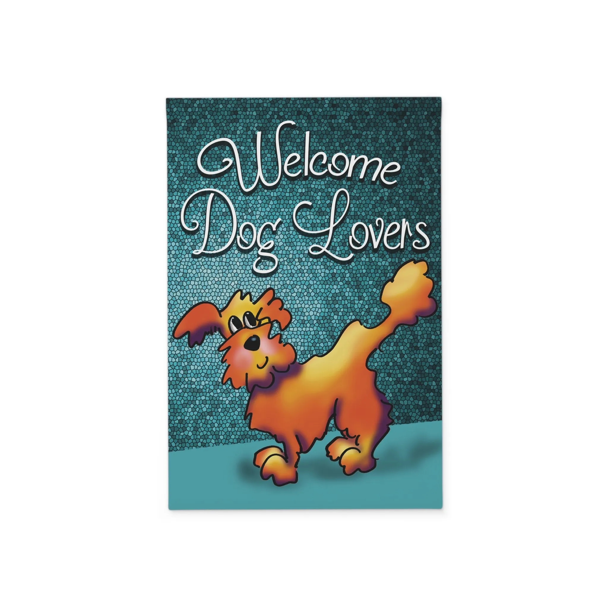 "Welcome Dog Lovers" Garden Banner