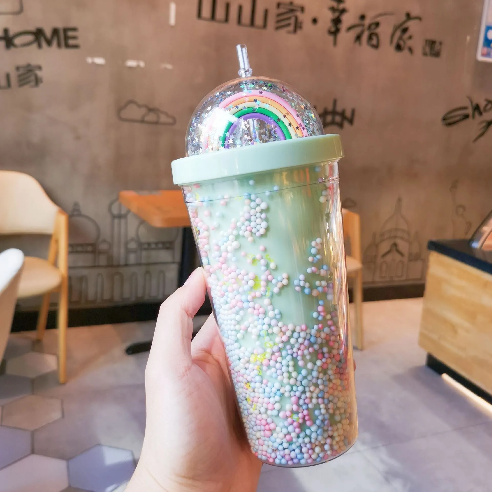 Rainbow Sprinkles Water Bottle