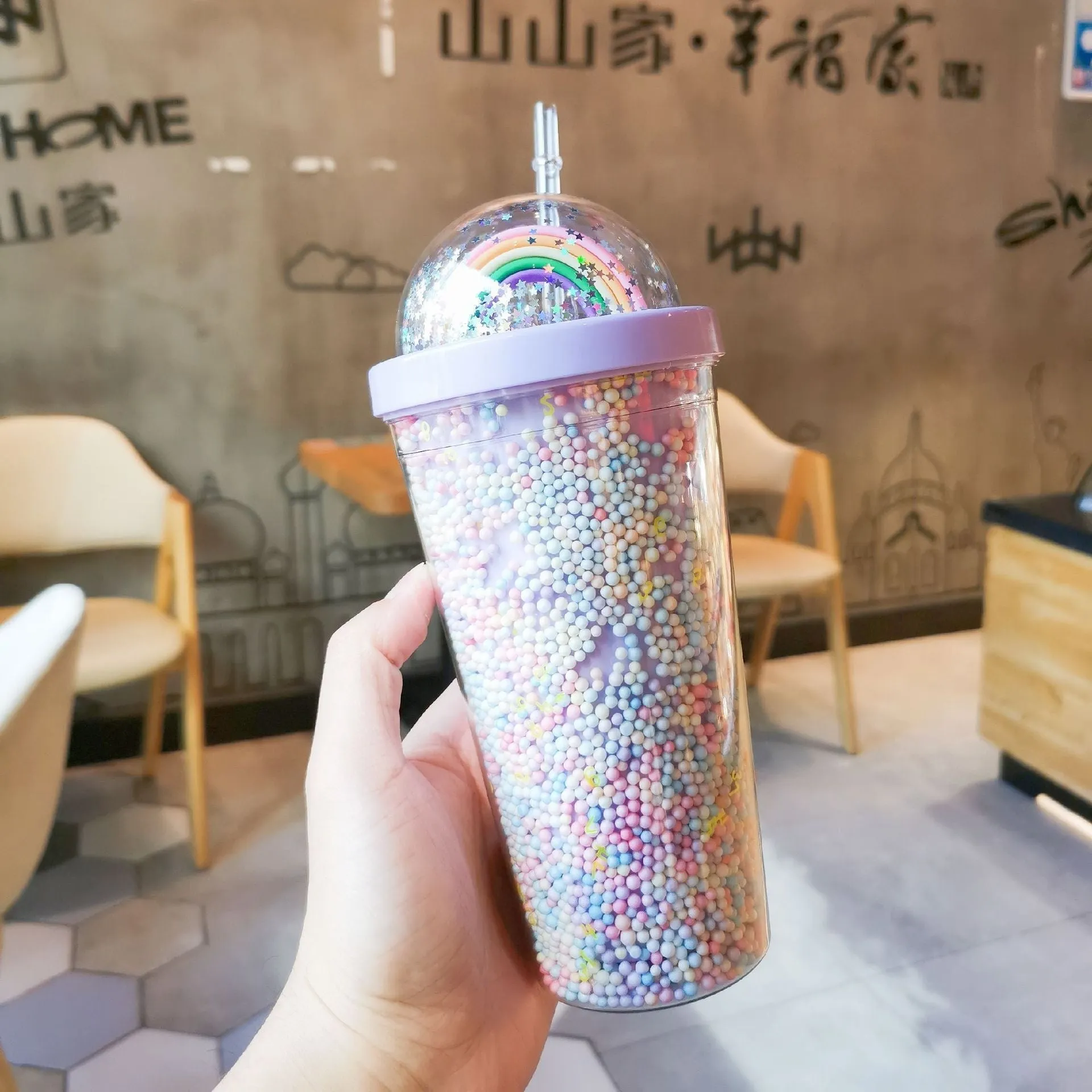 Rainbow Sprinkles Water Bottle