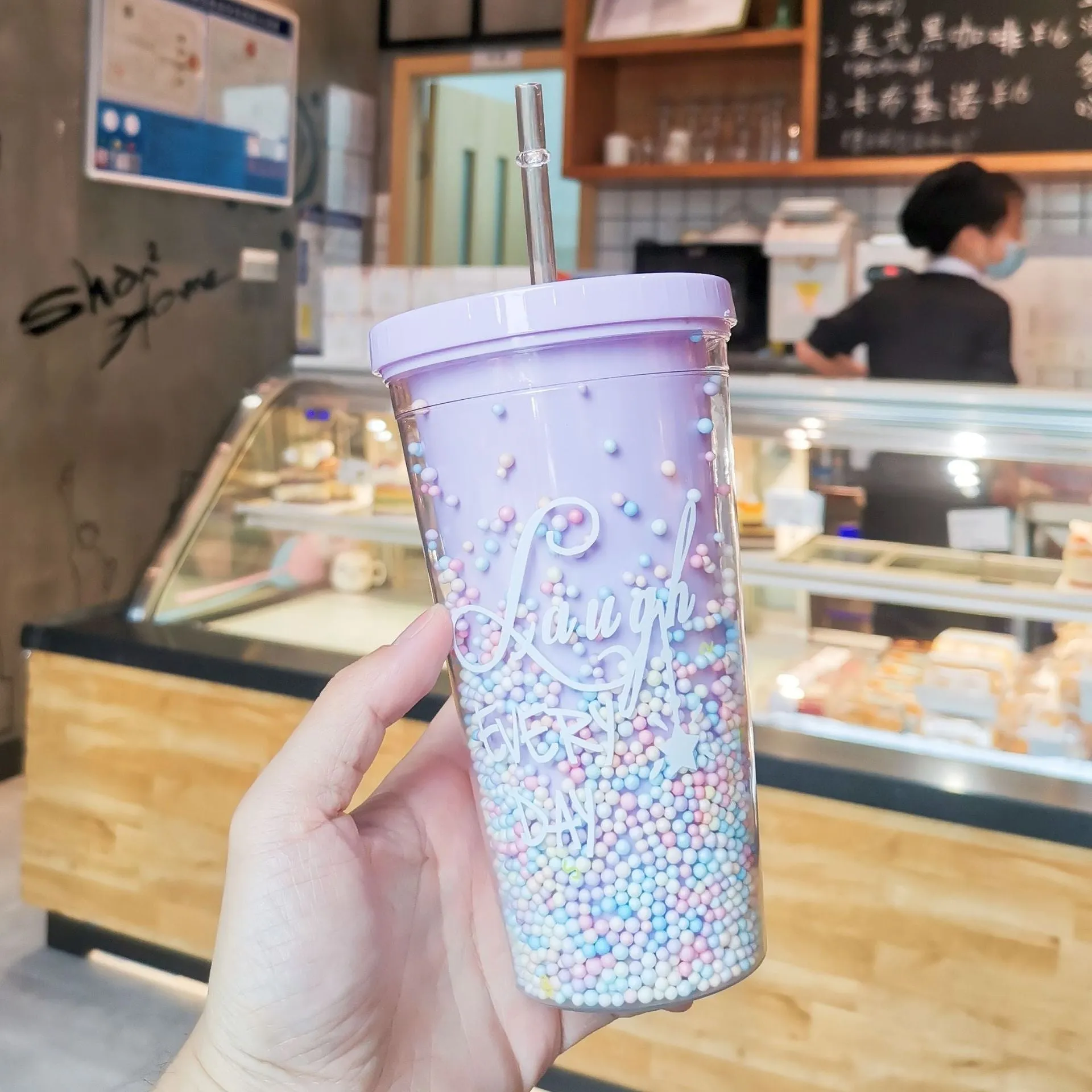 Rainbow Sprinkles Water Bottle