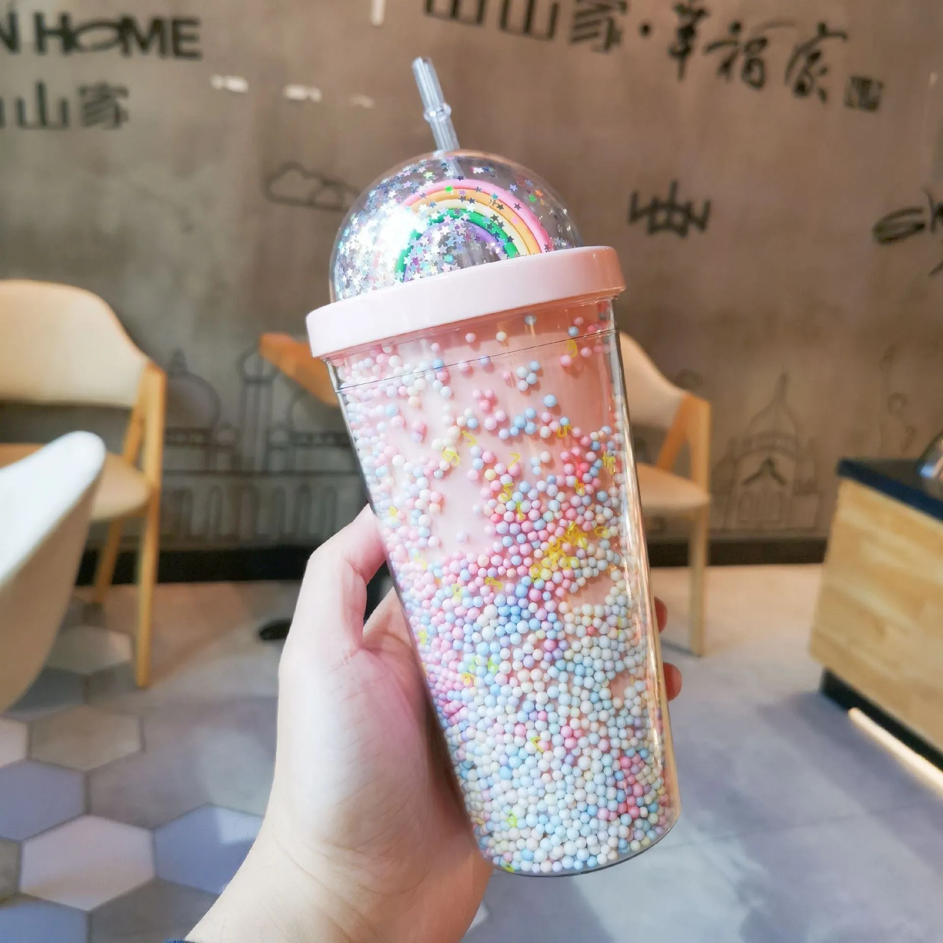 Rainbow Sprinkles Water Bottle