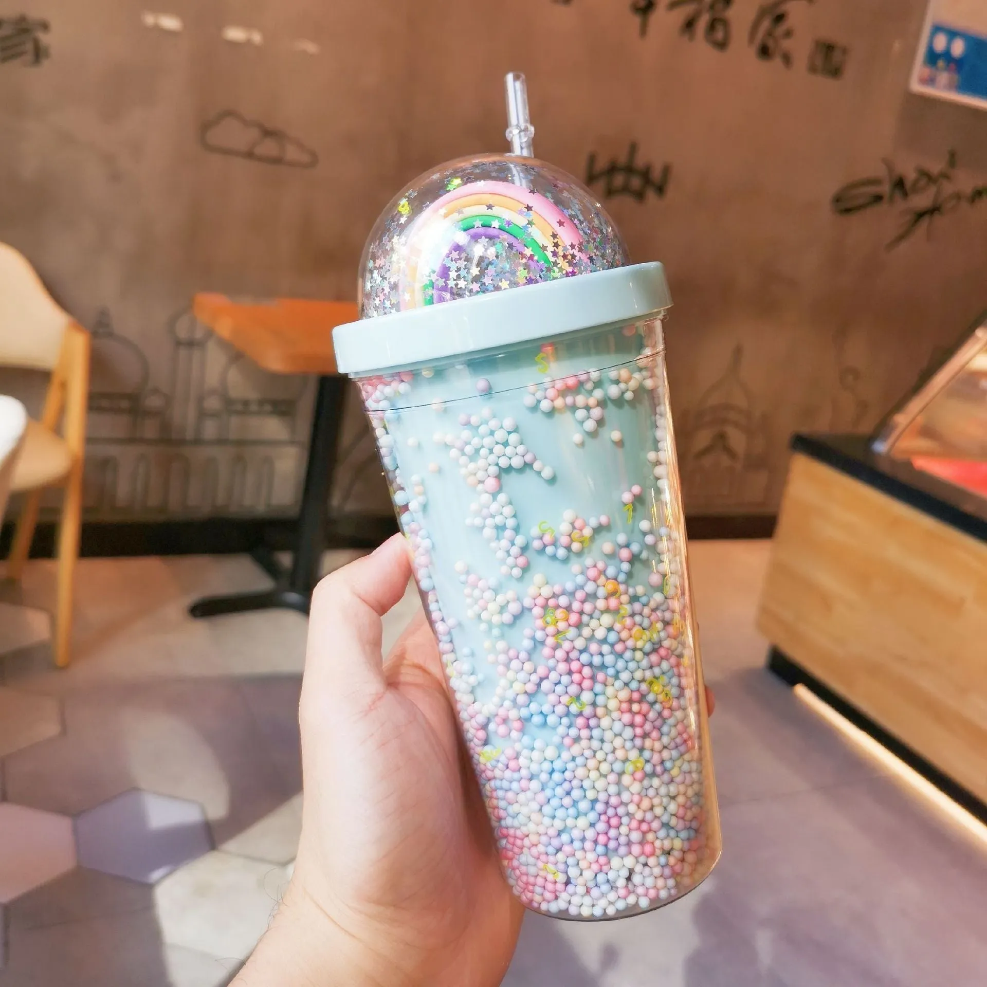 Rainbow Sprinkles Water Bottle