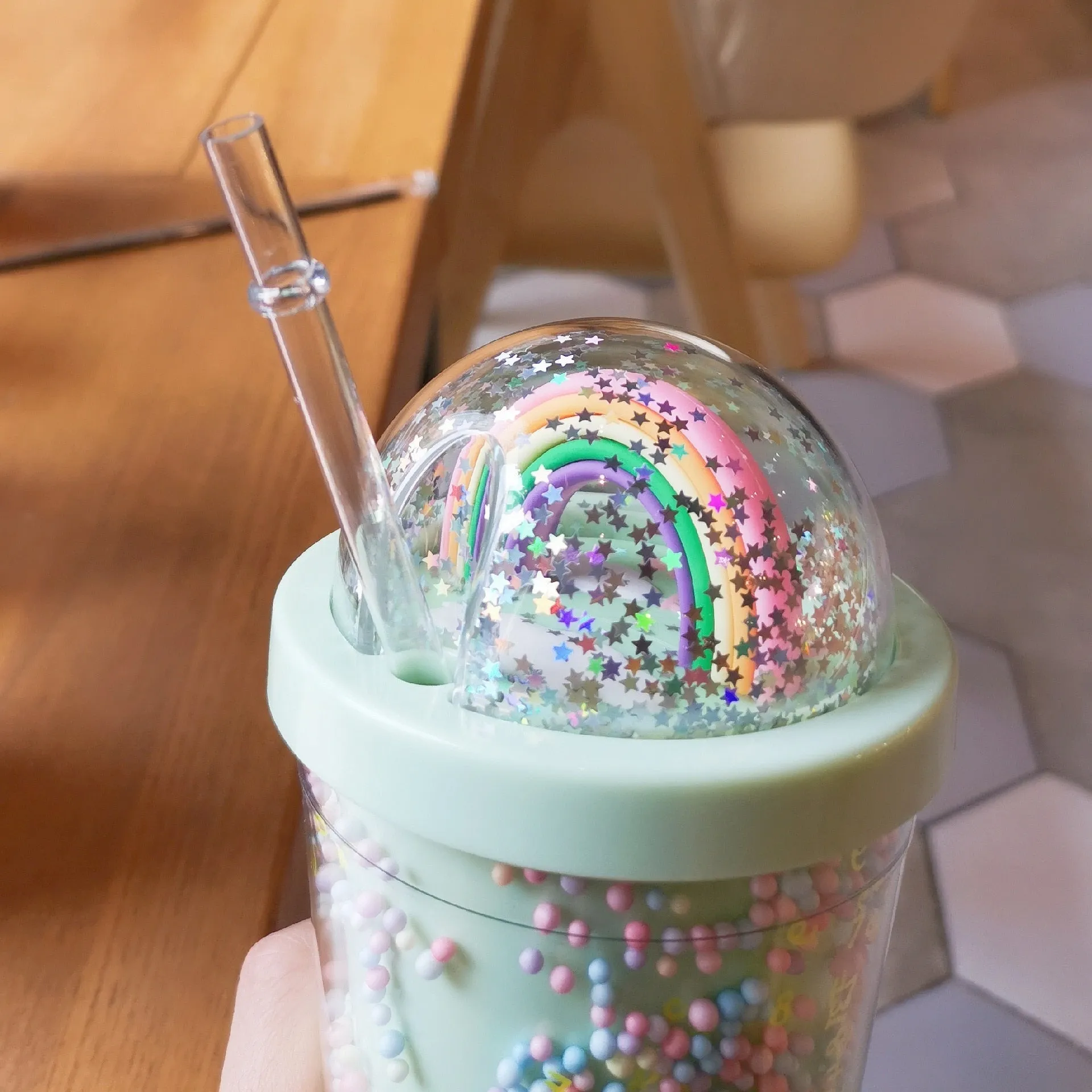 Rainbow Sprinkles Water Bottle