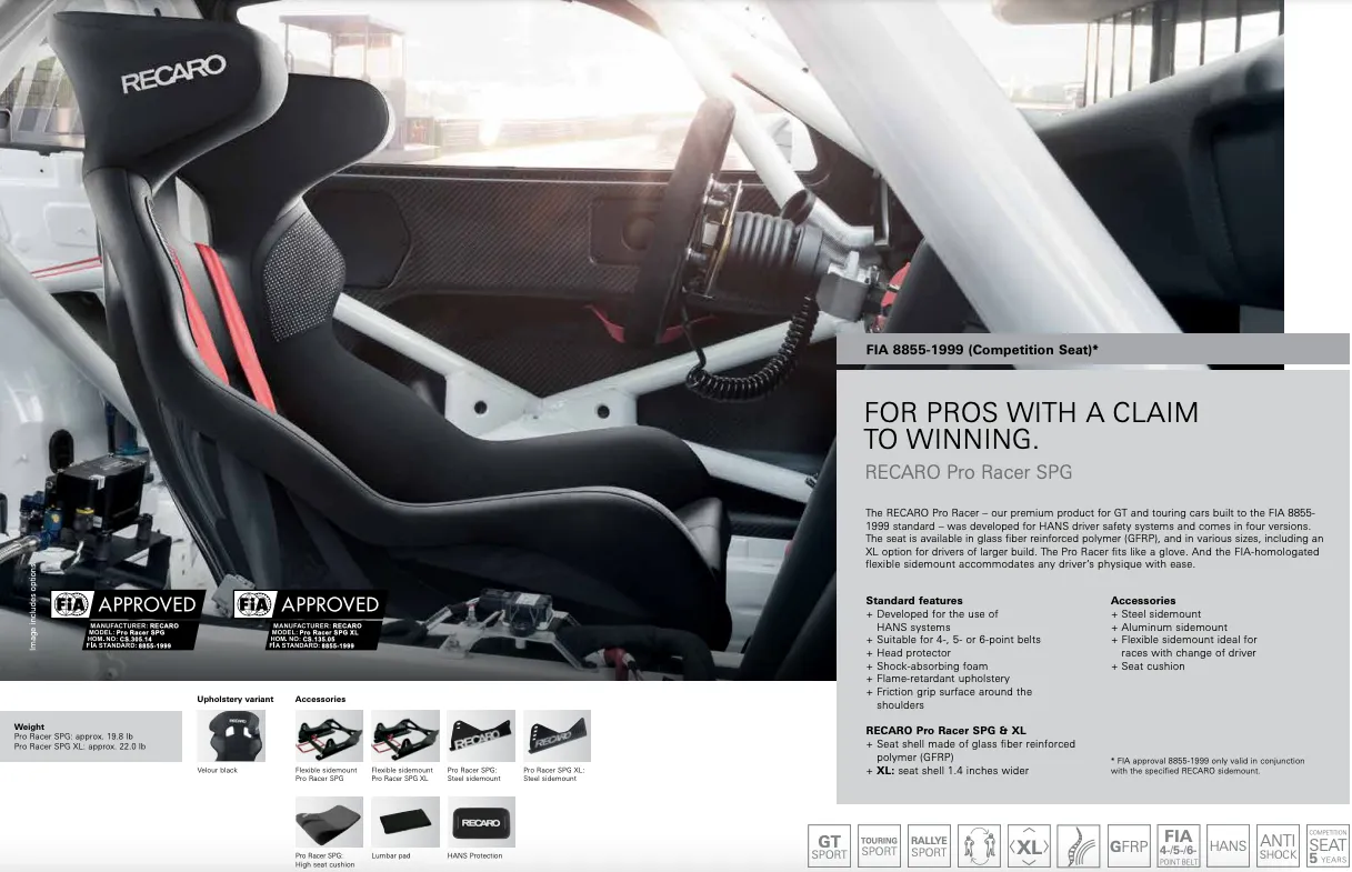 Recaro Pro Racer SPG XL Racing Seat