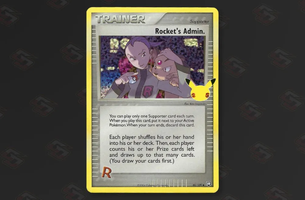 Rocket's Admin 86/109 - Rare Holo - 25th Anniversary Celebrations