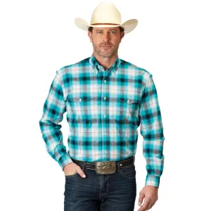 Roper Mens Amarillo 01378111 Blue White Plaid Shirt