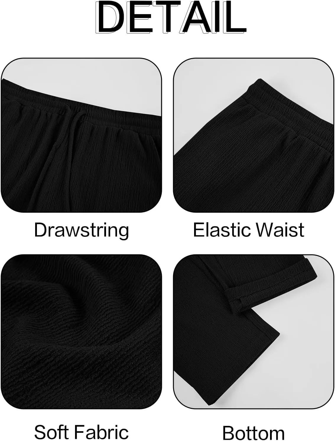 Runcati Mens Beach Elastic Waist Pants Casual Lightweight Drawstring Lounge Summer Yoga Trousers
