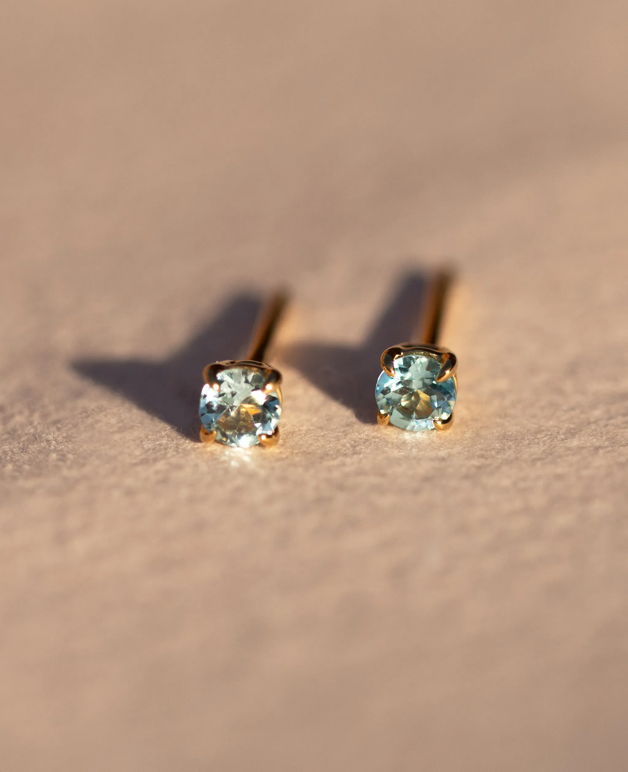 *SAMPLE SALE* Blue Topaz Studs Gold