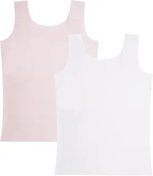 SEAUR Kids Girls Cami Tank Top Sleeveless Cotton Undershirts Breathable Camisoles with Shelf Bras