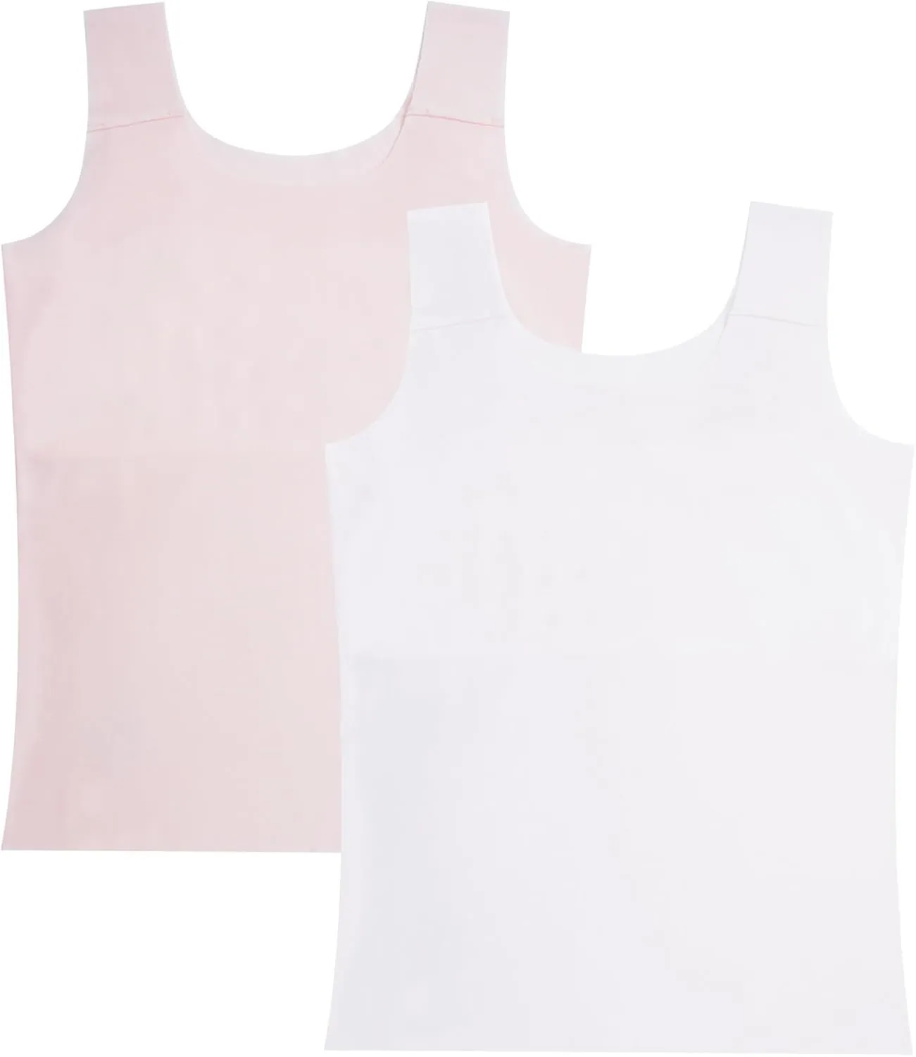 SEAUR Kids Girls Cami Tank Top Sleeveless Cotton Undershirts Breathable Camisoles with Shelf Bras