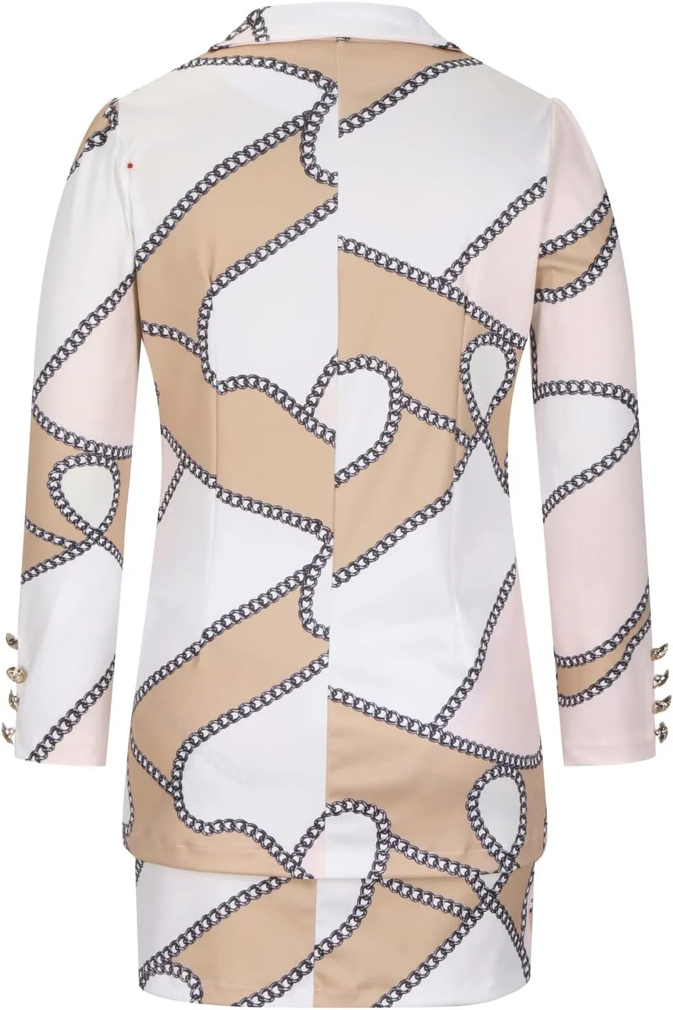 Short Skirt Suits Long Sleeve Boho Dress for Women 2024 Fall Dress V Neck Dresses Print Turndown Collar