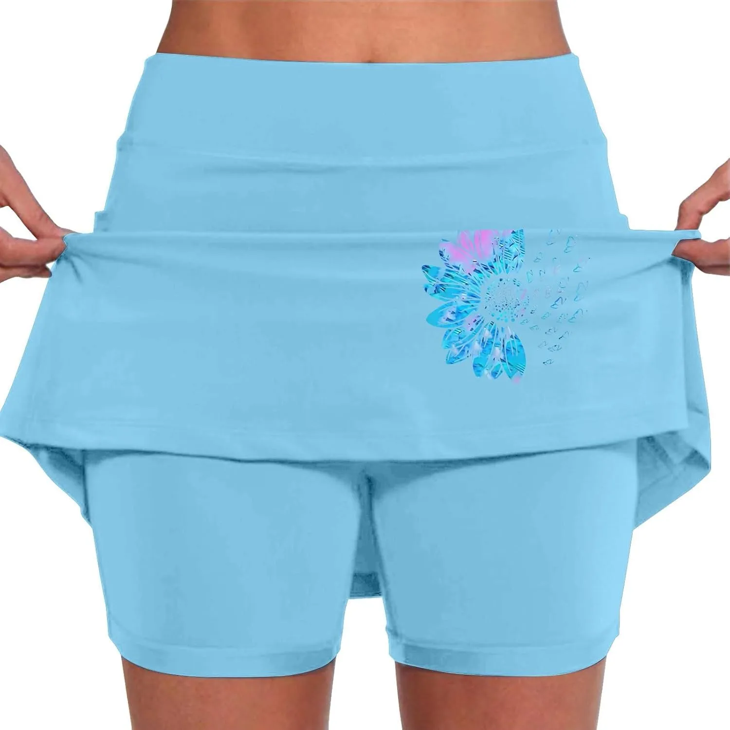Skorts for Women with Pockets High Waist Tummy Control Skorts Yoga Lightweight Trendy Fit It Outfits with Pockets