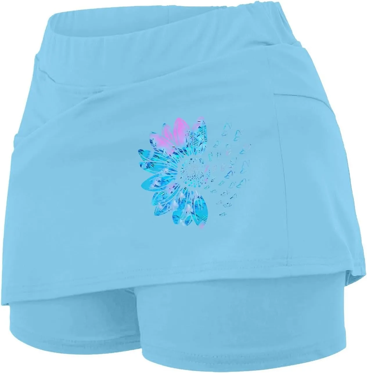 Skorts for Women with Pockets High Waist Tummy Control Skorts Yoga Lightweight Trendy Fit It Outfits with Pockets