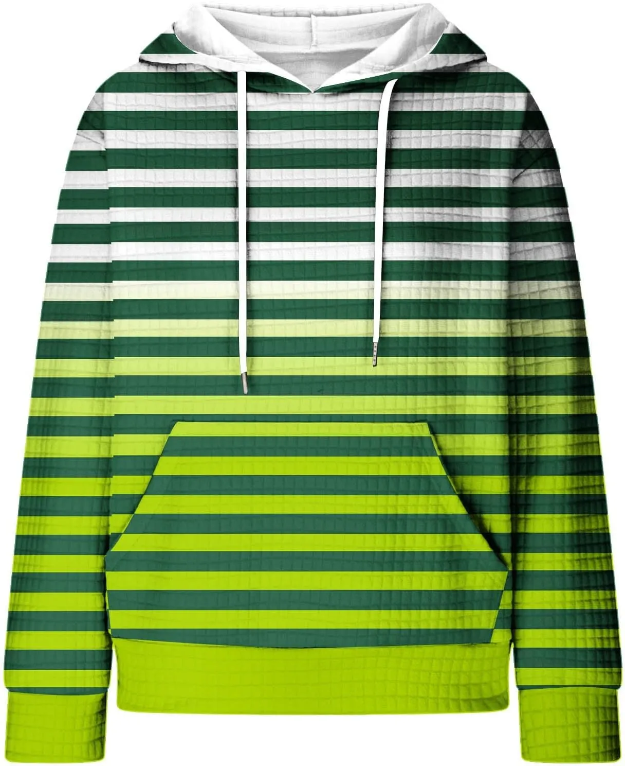 SMIDOW Womens Oversized Hoodies Gradient Color Striped Fall Fashion Pullover Tops Casual Drawstring Hooded Sweatshirts
