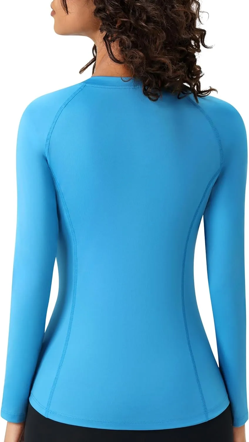 SPVISE Long Sleeve Compression Shirts for Women Quick Dry Breathable Workout Gym Tops Athletic Exercise Yoga Running T-Shirt