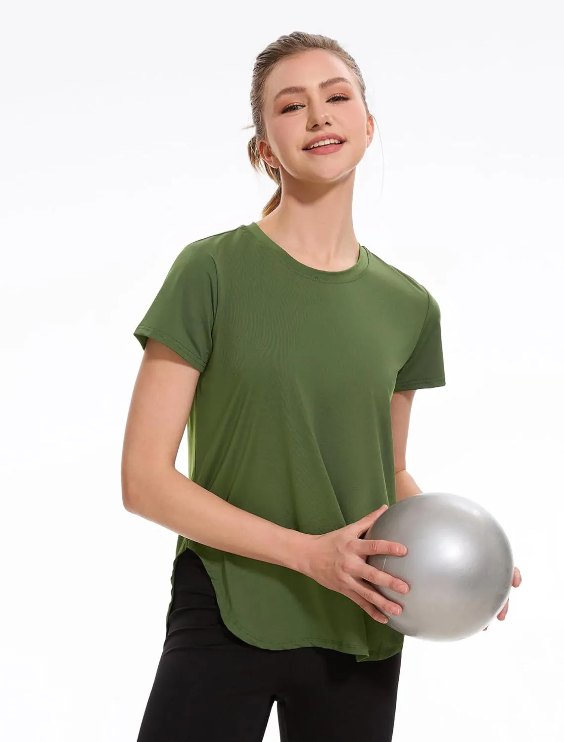 Star Vibe Womens Workout Shirts Breathable UPF 50  Quick Dry Athletic Yoga T-Shirts Short Sleeve Gym Running Hiking Tops