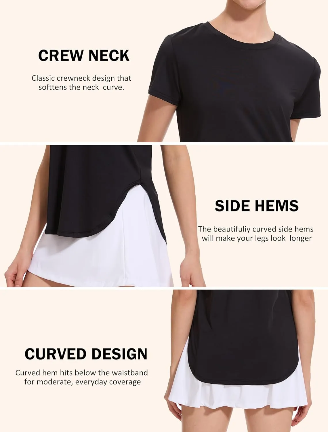 Star Vibe Womens Workout Shirts Breathable UPF 50  Quick Dry Athletic Yoga T-Shirts Short Sleeve Gym Running Hiking Tops