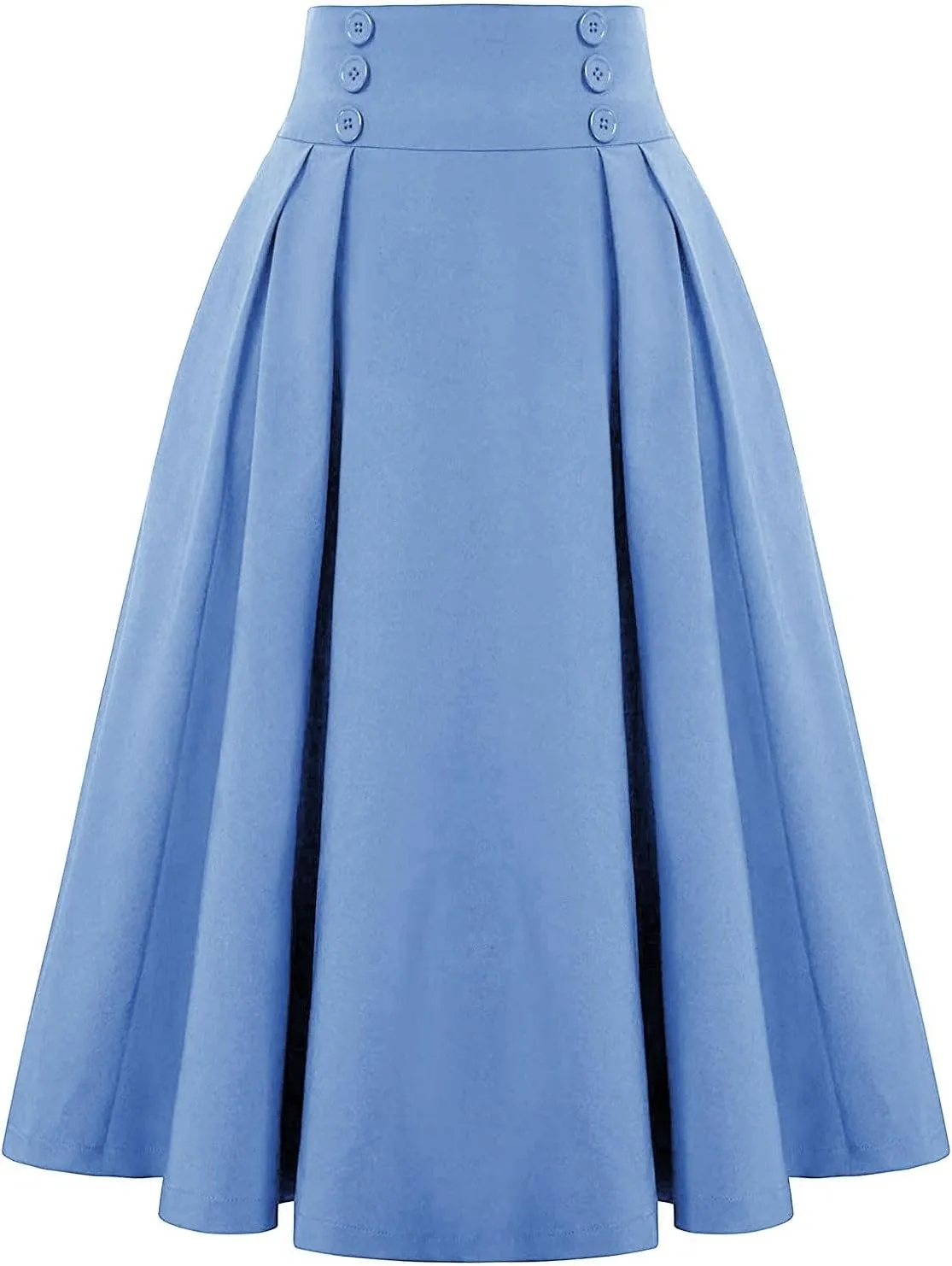 Summer Skirts for Women 2025 Vacation Button Down High Rise Flowy Swing Ruched Flowy Baggy Comfort Skirt