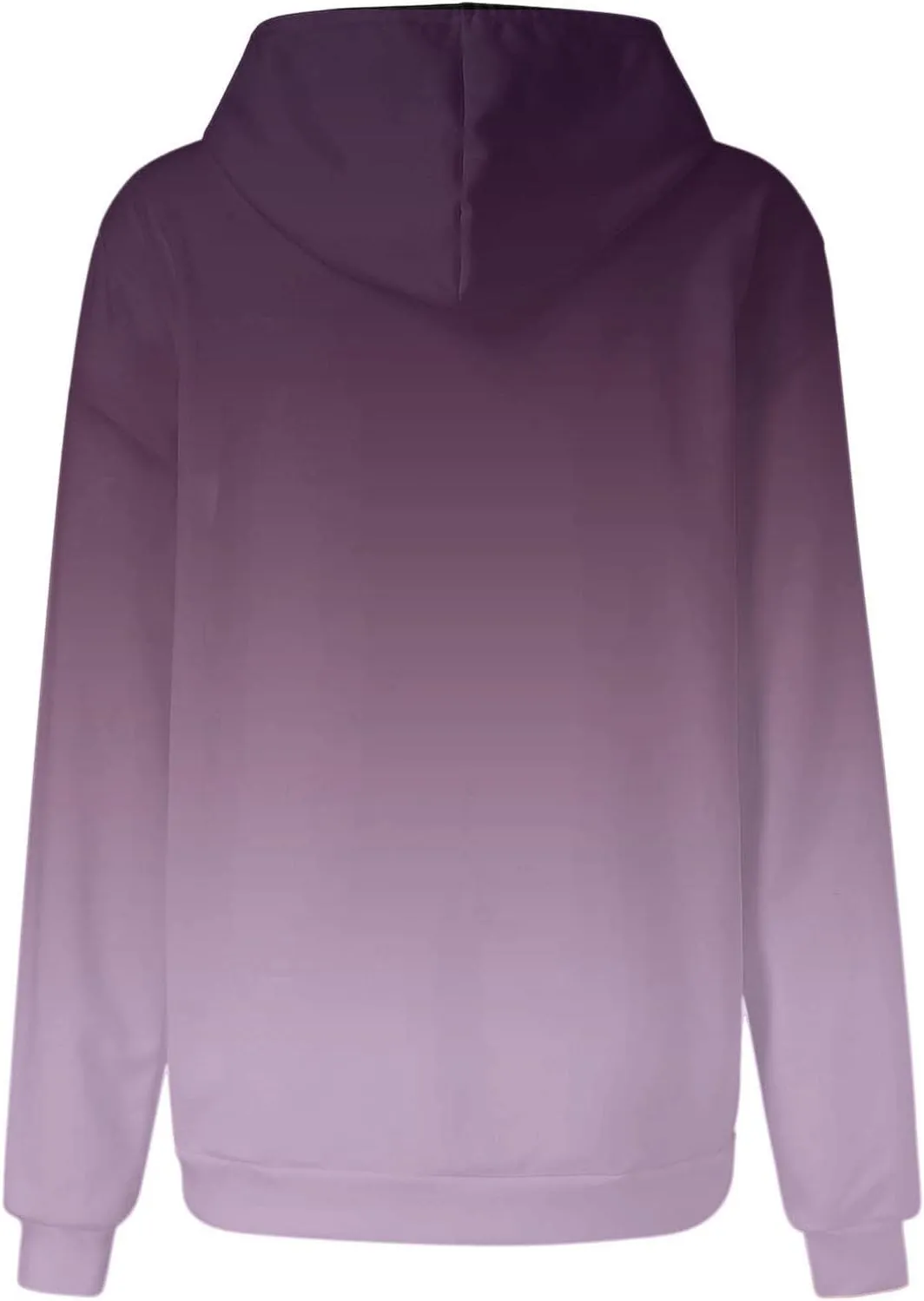symoid Women's Hoodies 2023 Gradient Long Sleeve Casual Oversized Sweatshirts Loose Fit Drawstring Trendy Pullover Tops