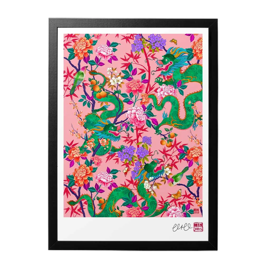 'The Garden of Good Fortune' Dragon Print *NEW*
