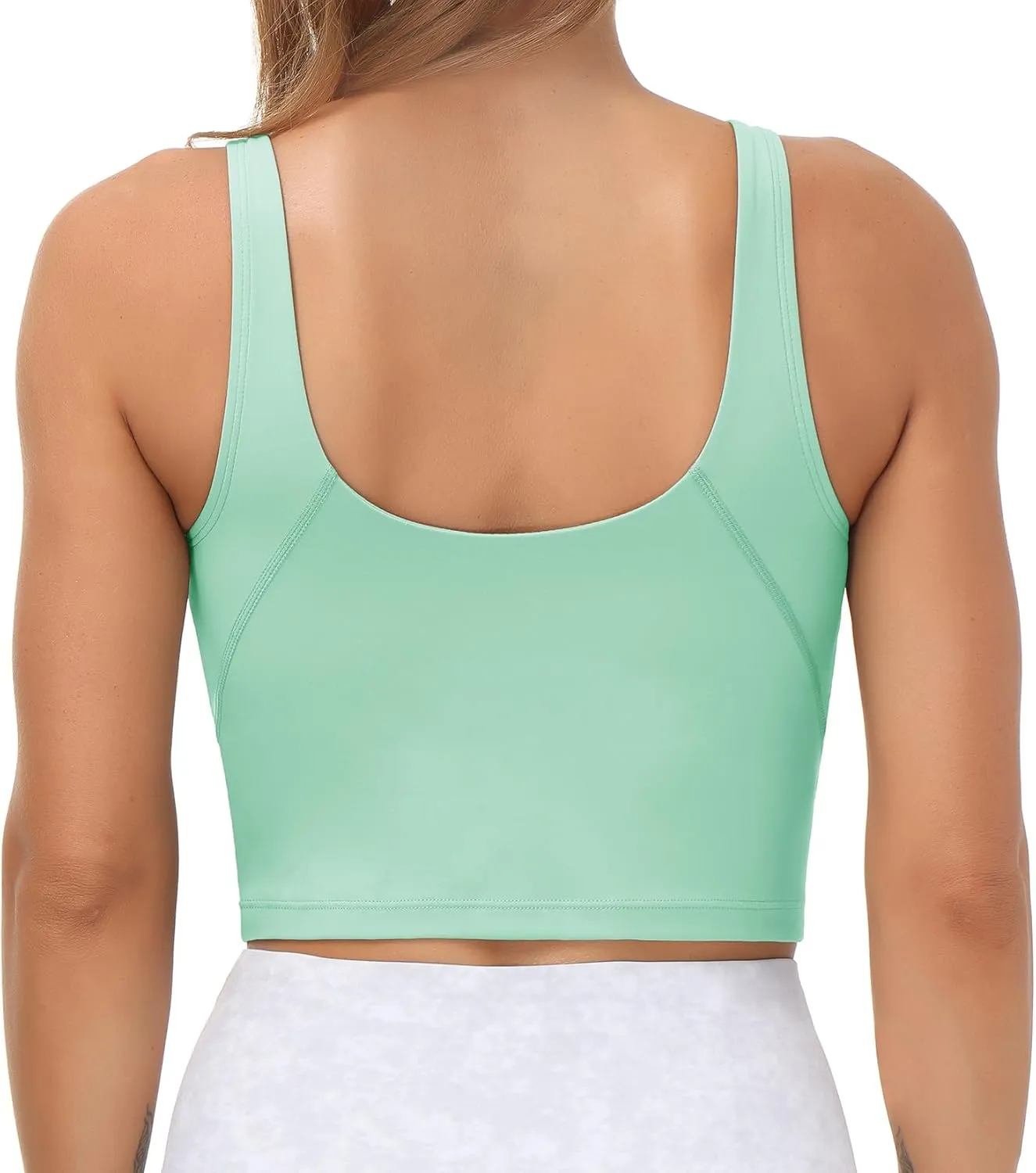THE GYM PEOPLE Womens' Sports Bra Longline Wirefree Padded with Medium Support