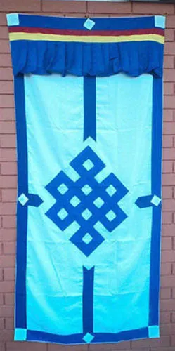 Tibetan Door Curtains-Endless Knot