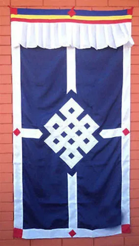 Tibetan Door Curtains-Endless Knot