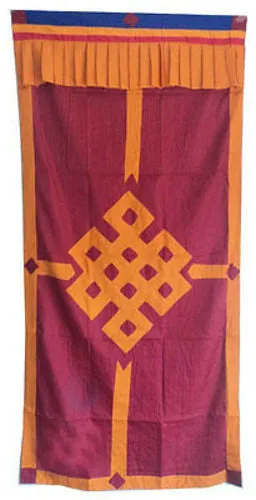 Tibetan Door Curtains-Endless Knot