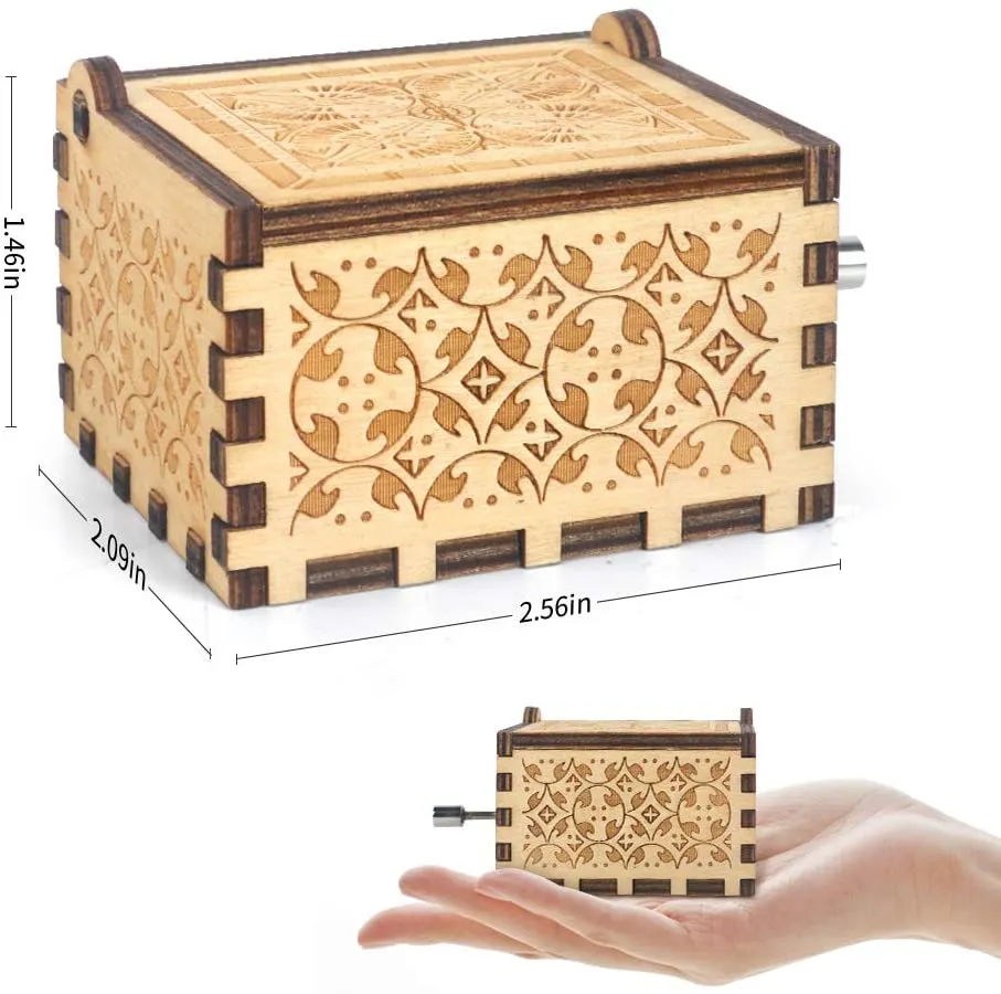 Titanic (My Heart Will Go On) Music box (Brown) and Heart Shaped LED Light Combo