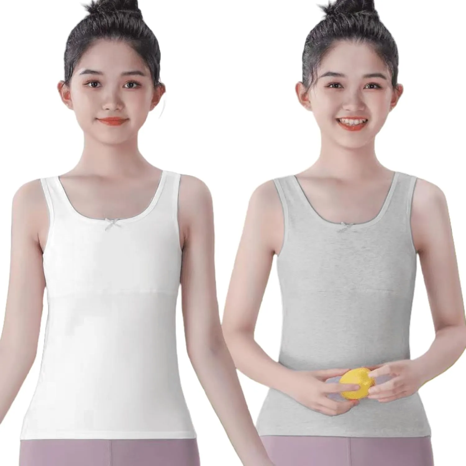 Training Bras for Girl Pure Cotton Lining Underwear Teen Girls Camisoles Kids Tank Tops