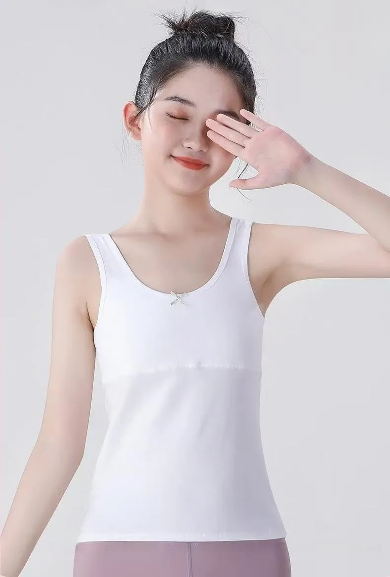 Training Bras for Girl Pure Cotton Lining Underwear Teen Girls Camisoles Kids Tank Tops