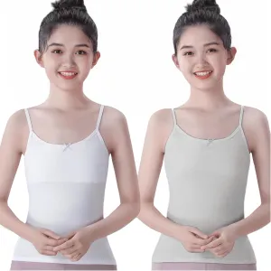 Training Bras for Girl Pure Cotton Lining Underwear Teen Girls Camisoles Kids Tank Tops