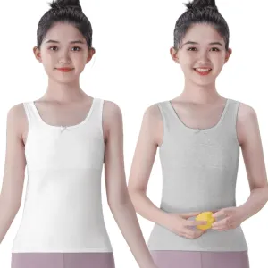 Training Bras for Girl Pure Cotton Lining Underwear Teen Girls Camisoles Kids Tank Tops