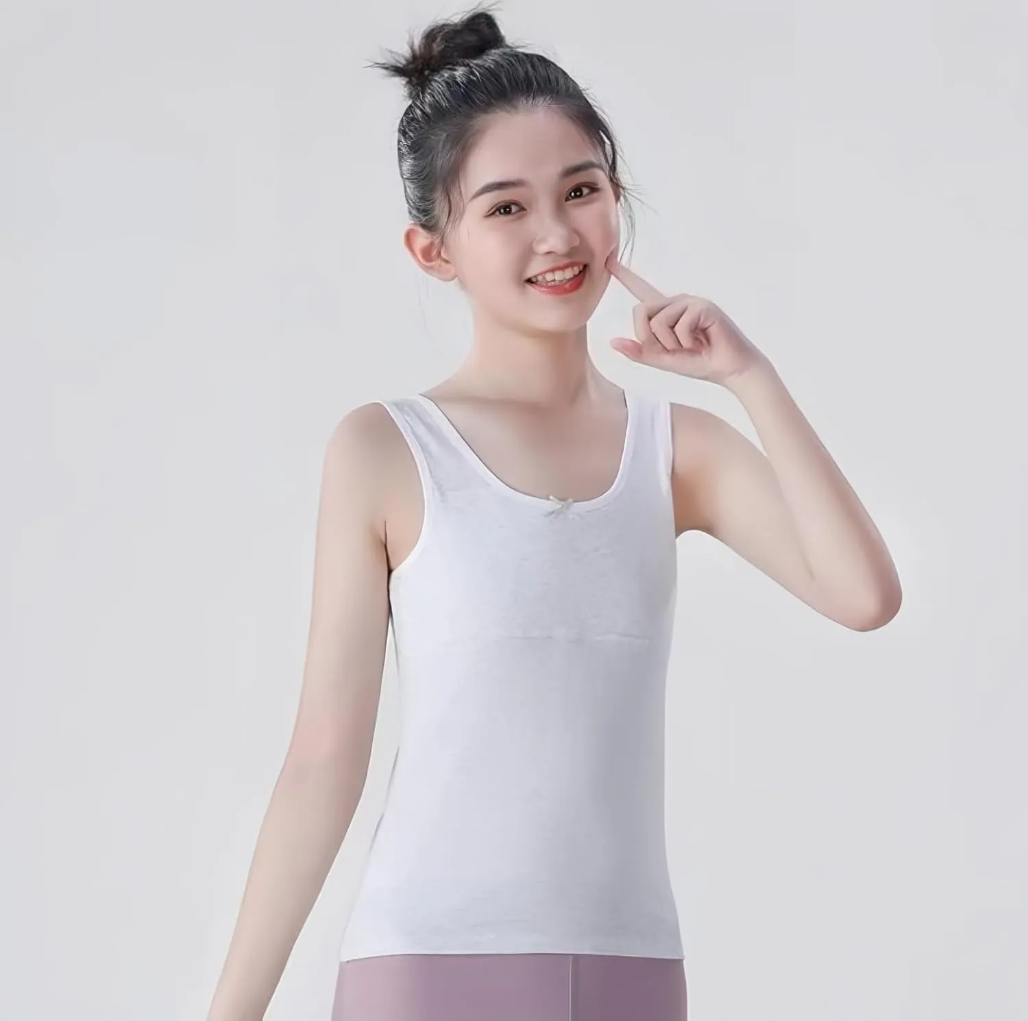Training Bras for Girl Pure Cotton Lining Underwear Teen Girls Camisoles Kids Tank Tops