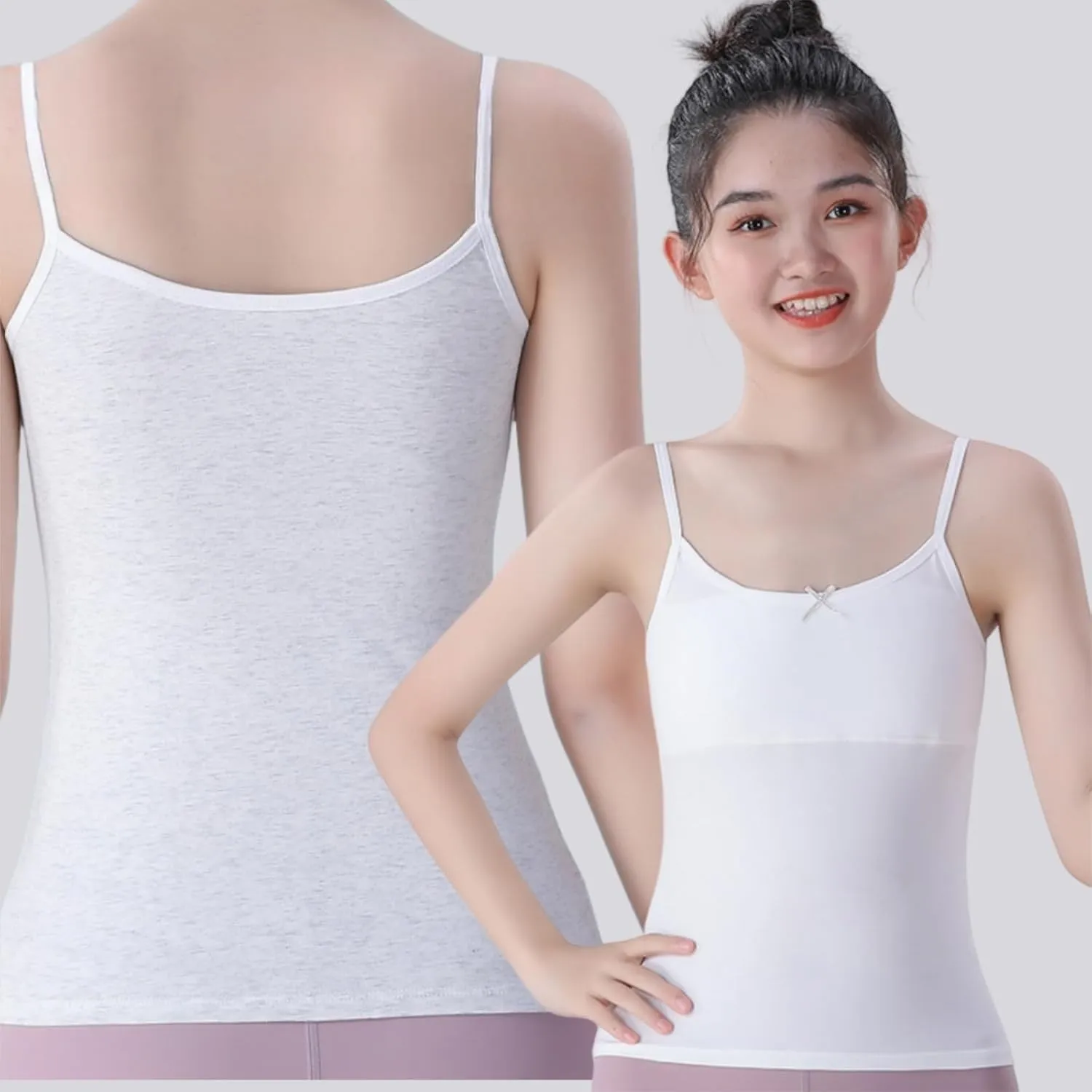 Training Bras for Girl Pure Cotton Lining Underwear Teen Girls Camisoles Kids Tank Tops